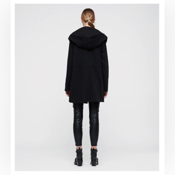 ALL SAINTS Navarre Oversized Jacket Sweatshirt Black - Picture 4 of 16